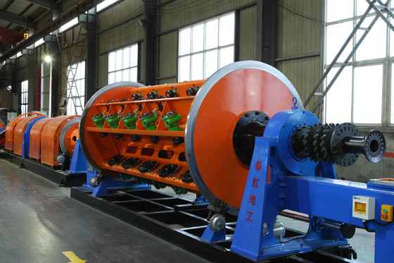 Máquina trenzadora rígida 500/1+6+12 para fabricación de alambres y cables